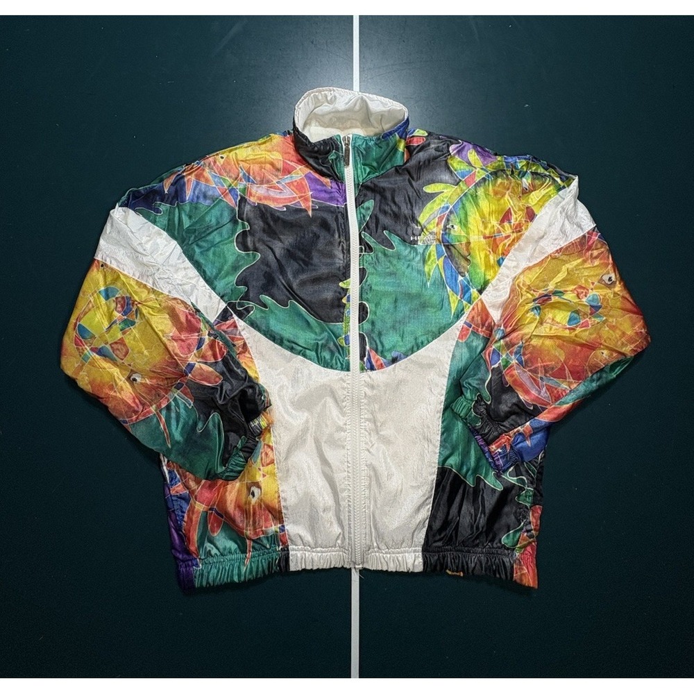 Vintage 80s Head Sportswear Ski Jacket Full Zip Women's Small‎ Multicolor Retro
